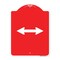 Signmission Designer Series Bidirectional Arrow Black, Red & White Aluminum Sign, 18" x 24", RW-1824-24312 A-DES-RW-1824-24312 - alternate 1